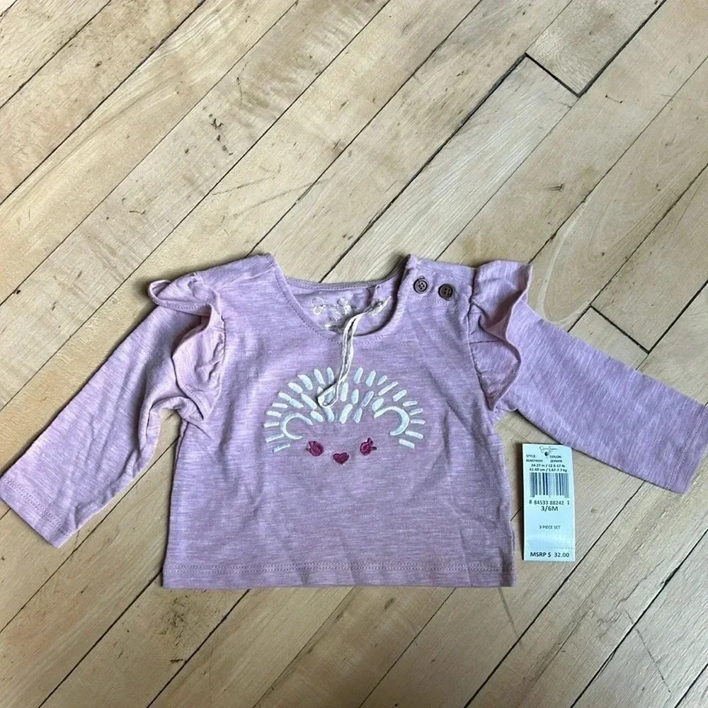 Jessica Simpson Baby Girl Long Sleeve Shirt Pink | Baby Girl Shirt | Baby Girl